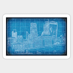 London Blueprint Sticker